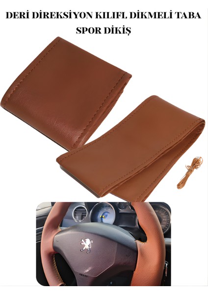 Bmw E87 Deri Direksiyon Kılıfı Prime Kalite, Dikmeli Taba Spor Dikiş