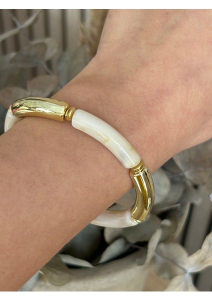 Krem Lastikli Bileklik