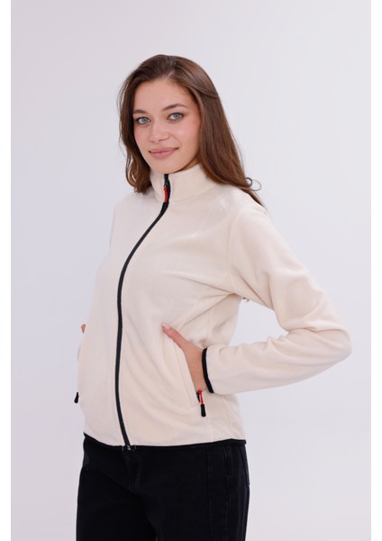 Kadın Slim Fit Tam Fermuarlı Polar Ceket fırsatları
