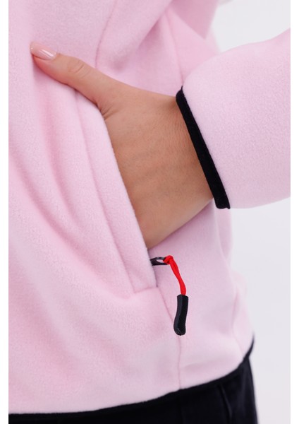 Kadın Slim Fit Tam Fermuarlı Polar Ceket