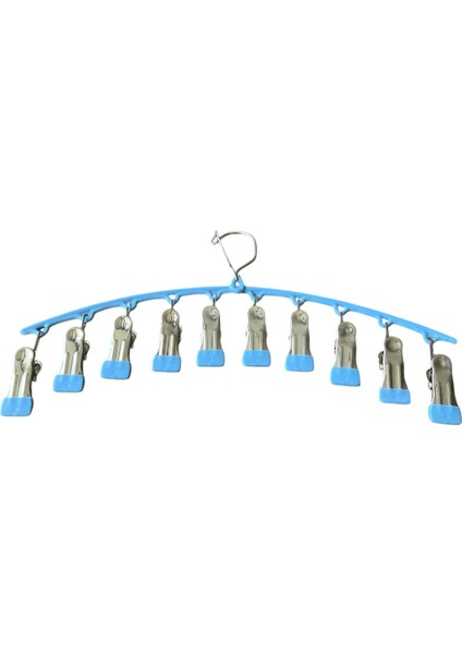 Çoklu Şal Askısı, Metal Mandallı Şal Askısı, 10 Mandallı Askı