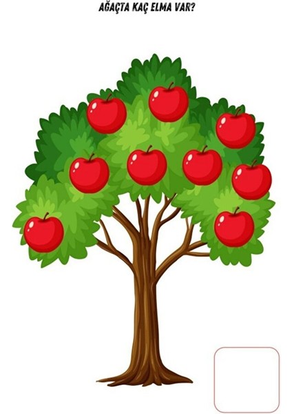 Saymayı Öğreten Elma Ağacı Aktivitesi (Cırt Cırtlı)