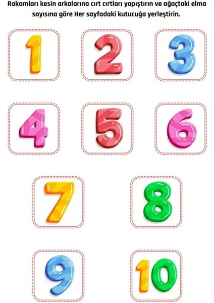 Saymayı Öğreten Elma Ağacı Aktivitesi (Cırt Cırtlı) fiyatları