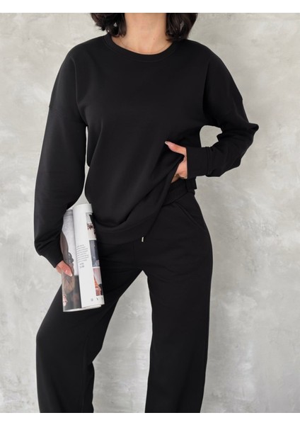 Kadın Basic Eşofman Takımı Içi Polarlı Modal Kumaş modelleri