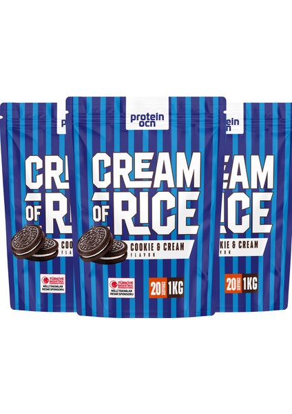 Cream Of Rice | Pirinç Kreması - Cookie & Cream / 1kg x 3 Adet