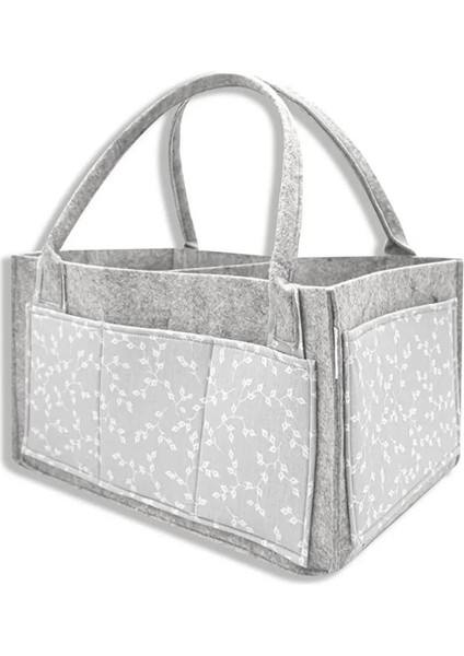 Bfs Babyjem Keçe Anne Bebek Bakım Çantası 772 Gri Çiçek