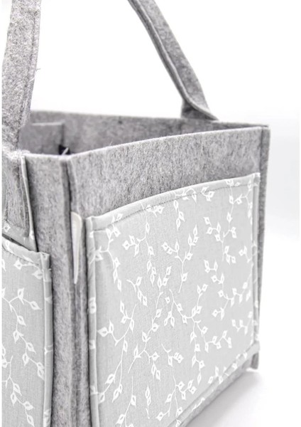 Bfs Babyjem Keçe Anne Bebek Bakım Çantası 772 Gri Çiçek modelleri