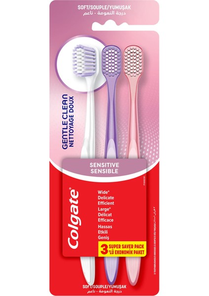 Gentle Clean Diş Fırçası 2+1 2 Adet