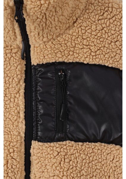 Çocuk Lastik Manşetli Fermuarlı Unisex Kuzu Wellsoft Peluş Ceket fırsatları