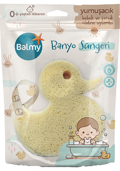 Balmy Ördek Banyo Bebek Süngeri 2 Adet
