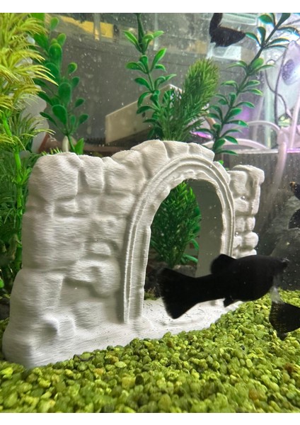 Akvaryum Dekoru Taş Duvar Kemer Model modelleri