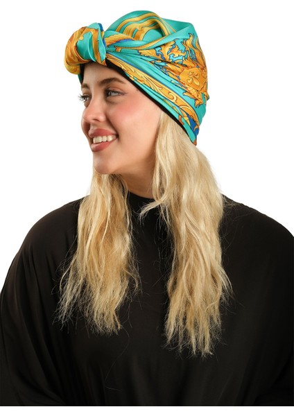 Çağla Yeşili Pratik Hazır Geçmeli Tesettür Bone Ipek Desenli 2410_32 fiyatları