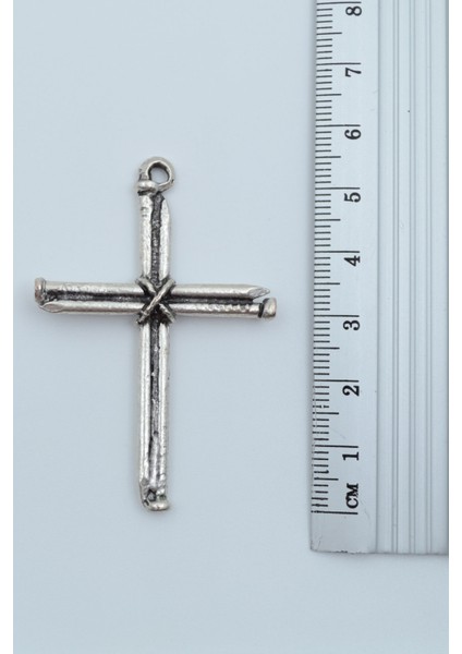 Çivili Haç Gümüş Kaplama Düz Zincir Kolye modelleri