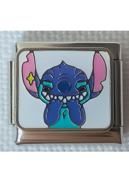 Stitch Figürlü Paslanmaz Çelik Italyan Bileklik Charm Seti – Renkli Disney Tarzı Koleksiyon