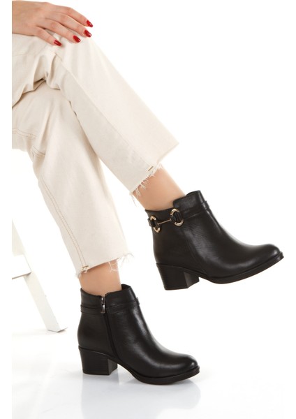 %100 Hakiki Deri Kalın Alçak Topuk Termo Taban Kadın Bot modelleri