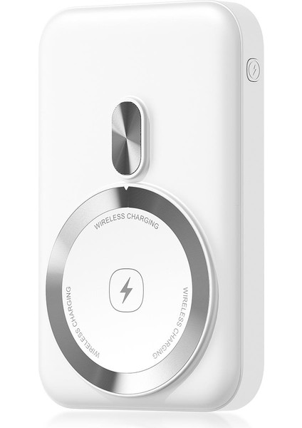 PSM129 5000 Mah Kablosuz Powerbank 20W Pd Hızlı Şarj Type-C Çıkışlı Magsafe Beyaz