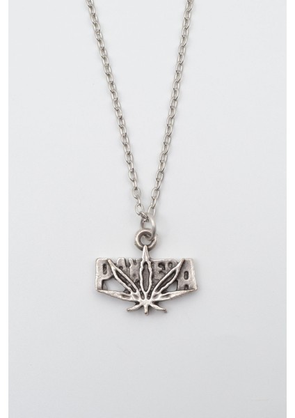 Pantera Gümüş Kaplama Düz Zincir Kolye