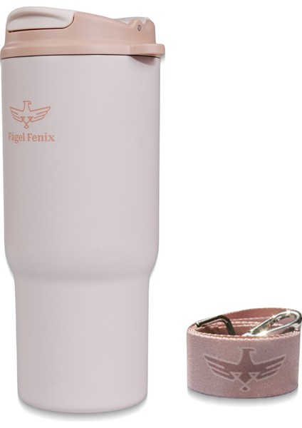 600 ml Triple Sip Pale Peach Çift Katmanlı Paslanmaz Çelik Termos Matara fırsatları