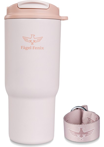 600 ml Triple Sip Pale Peach Çift Katmanlı Paslanmaz Çelik Termos Matara indirimleri