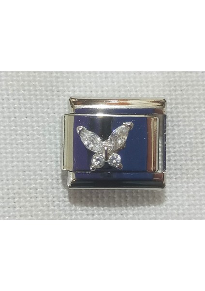 Sevgi Temalı Kalp ve Zirkon Taşlı Charm – Italyan Bilezik Için Uyumlu, Renkli Tasarım