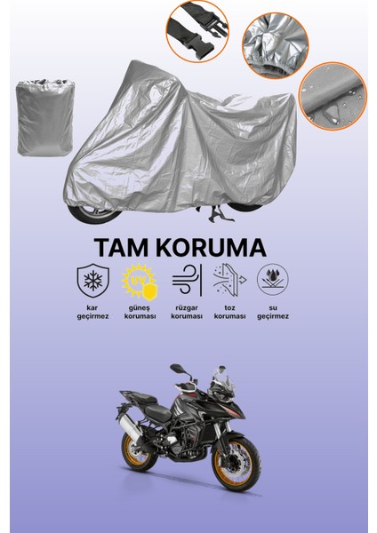 Gri Rks SRT800SX Uyumlu Motosiklet Brandası, Koruyucu Örtü, Motor Branda