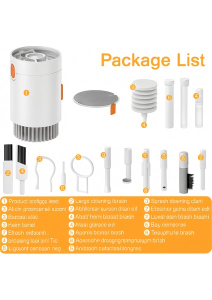 20 In 1 Temizlik Kiti Elektronik Cihaz Temizleme Seti Çok Fonsiyonlu Temizleme Seti fırsatları