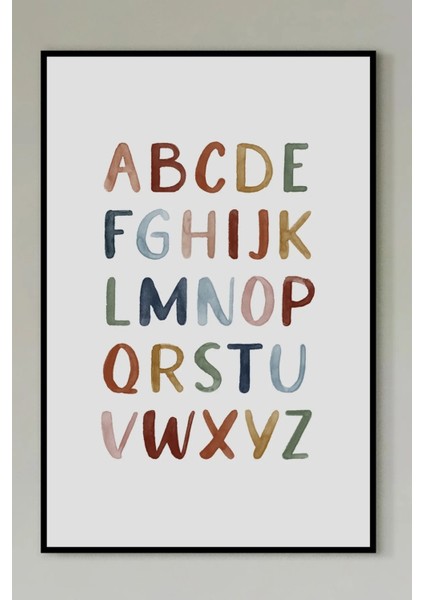 Ingilizce Günler - Harfler - Sayılar Yazılı Eğitici Okul Çocuk Odası Temalı Dekoratif Mdf Tablo modelleri