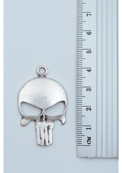 Punisher Cezalandırıcı Gümüş Kaplama Düz Zincir Kolye modelleri