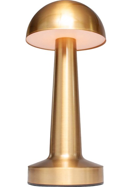 Şarjlı Dokunmatik Metal Masa Lambası | Mantar & Şemsiye Tasarım | Üç Kademe Işık Ayarı, Taşınabilir, USB ile Şarj Edilebilir Dekoratif Gece Lamba
