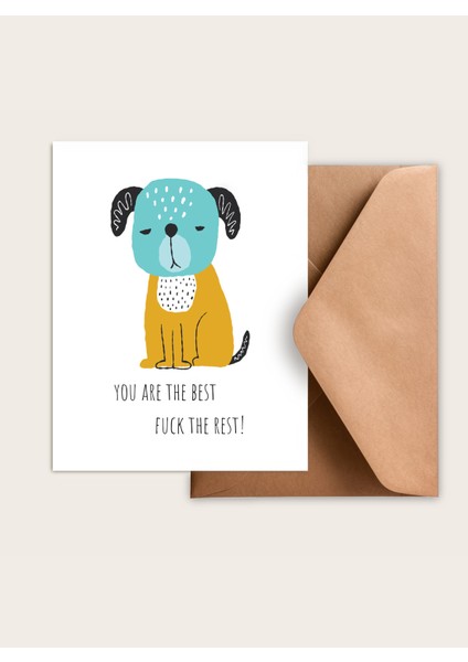 9'lu Zarflı Hediye Tebrik Kartı Özel Tasarım Paketleme Kartı You're The Best indirimleri