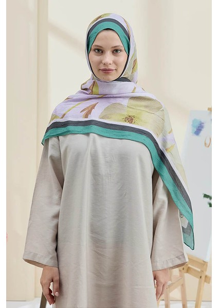 Gelincik Desen Bambu Şal