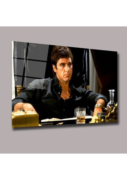 Tony Montana Scarface - Al Pacino Dekoratif Cam Tablo fiyatları
