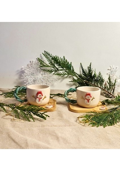 Yılbaşı Türk Kahve Fincanı El Yapımı