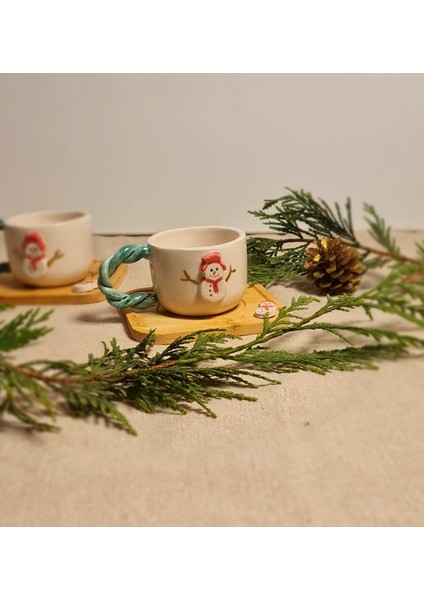 Yılbaşı Türk Kahve Fincanı El Yapımı modelleri