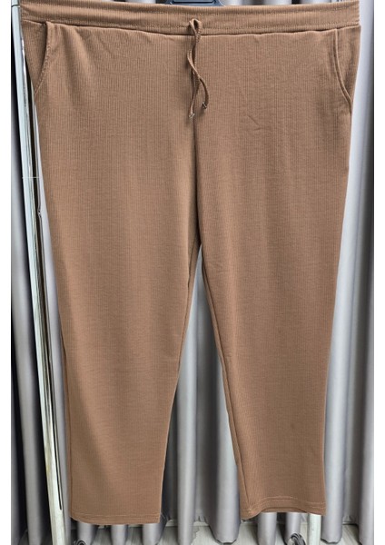 Kadın Tesettür Giyim Büyük Beden Fitilli Örme Pantolon fiyatları