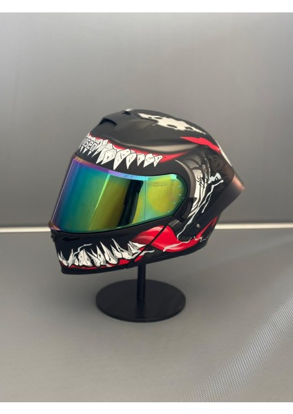 WS-202 Güneş Gözlüklü Çene Açılır Kask Renkli Vizörlü H1