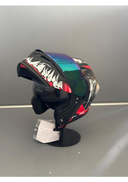 WS-202 Güneş Gözlüklü Çene Açılır Kask Renkli Vizörlü H1 indirimleri