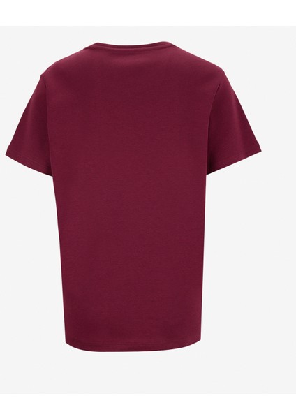 Bisiklet Yaka Nakışlı Bordo Kadın T-Shirt M4WL-TST-1903 fiyatları