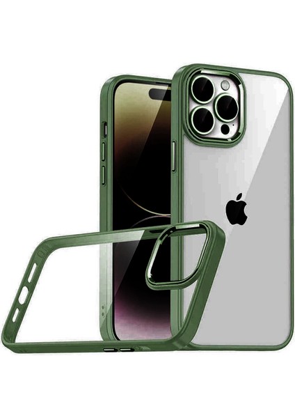 Rdbydn Newface Apple Iphone 15 Pro Max Razer Lensli Silikon - Yeşil