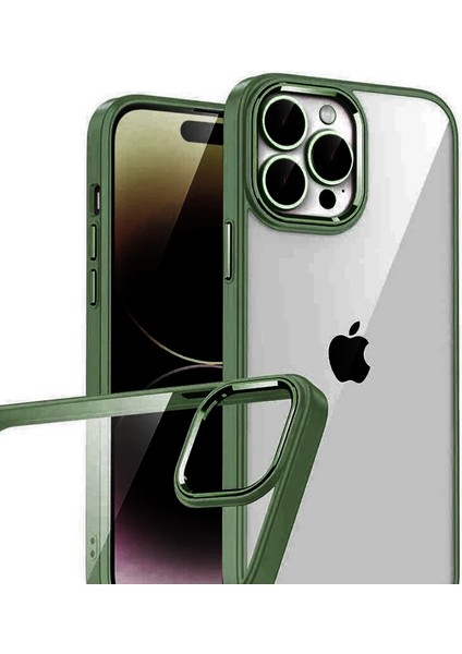 Rdbydn Newface Apple Iphone 15 Pro Max Razer Lensli Silikon - Yeşil fiyatları