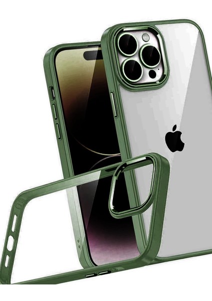 Rdbydn Newface Apple Iphone 15 Pro Max Razer Lensli Silikon - Yeşil modelleri