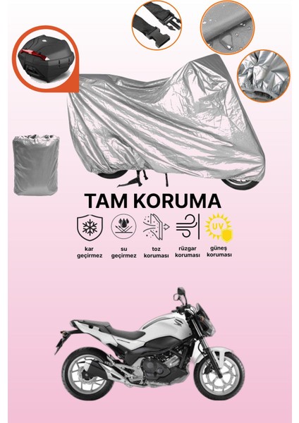 Gri Arka Çanta Uyumlu Honda Nc 750 S Dct Uyumlu Motor Brandası, Koruyucu Örtü