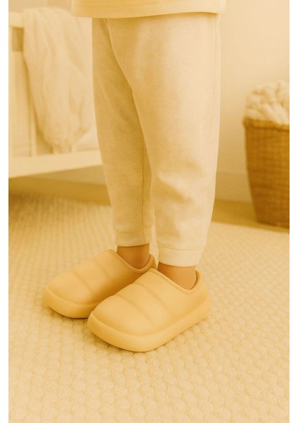 Peluş Içi Yünlü Kışlık Panduf Bej Çocuk Ev Terliği fiyatları