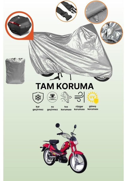 Gri Arka Çanta Uyumlu Yamaha Galaxy Uyumlu Motor Brandası, Koruyucu Örtü