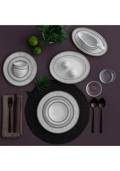 Fodis Güral Porselen Tolstoy 84 Parça Yemek Takımı modelleri