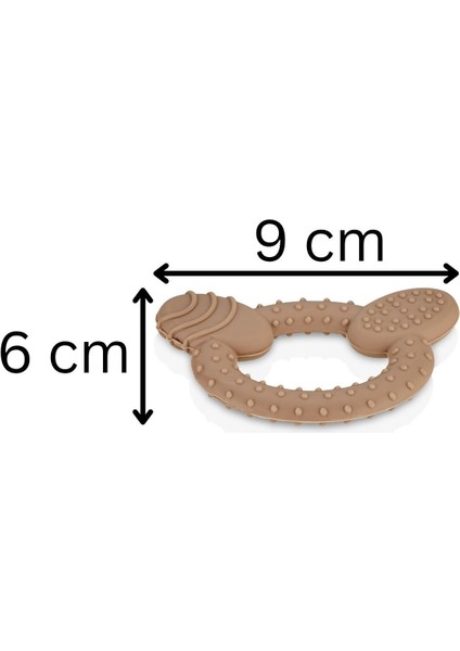 Silikon Bebek Diş Kaşıyıcı - Moka modelleri