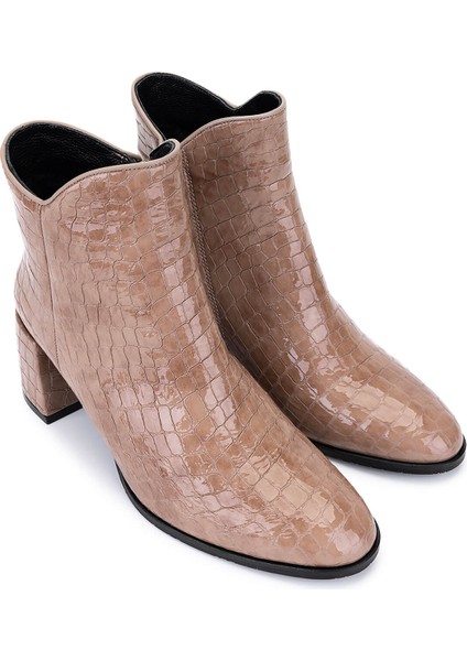 Kadın Hakiki Deri Vizon Klasik Bot 33 17020 Bn Bot SK25-26 Vızon Kroko Rugan fiyatları