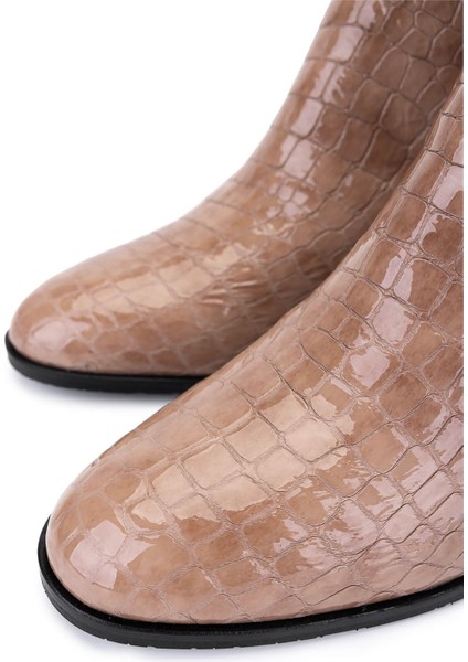 Kadın Hakiki Deri Vizon Klasik Bot 33 17020 Bn Bot SK25-26 Vızon Kroko Rugan modelleri