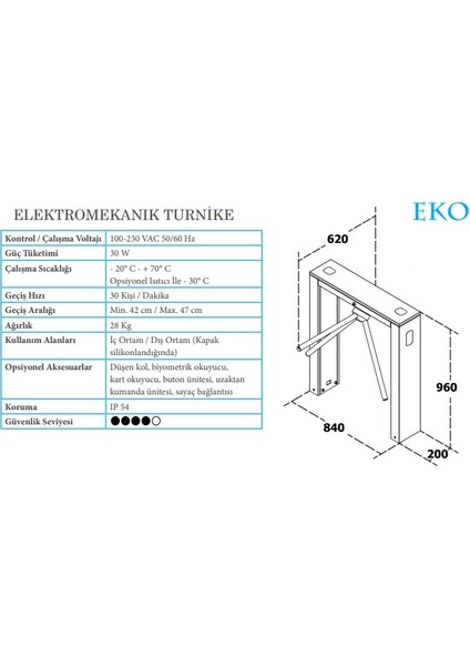 Yerli Üretim Çift Ayak Pleksili Turnike Eko Kampanya Ilke fiyatları