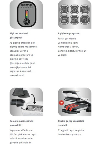 Etin Kalınlığını Algılayan Sensörlü Izgara – 6 Modlu, Döküm Plakalı Optigrill!+Mutfak Tartısı Hediyeli indirimleri